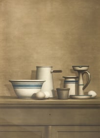 William H. Bailey "Still Life with Eggs" 1976 Color Lithograph