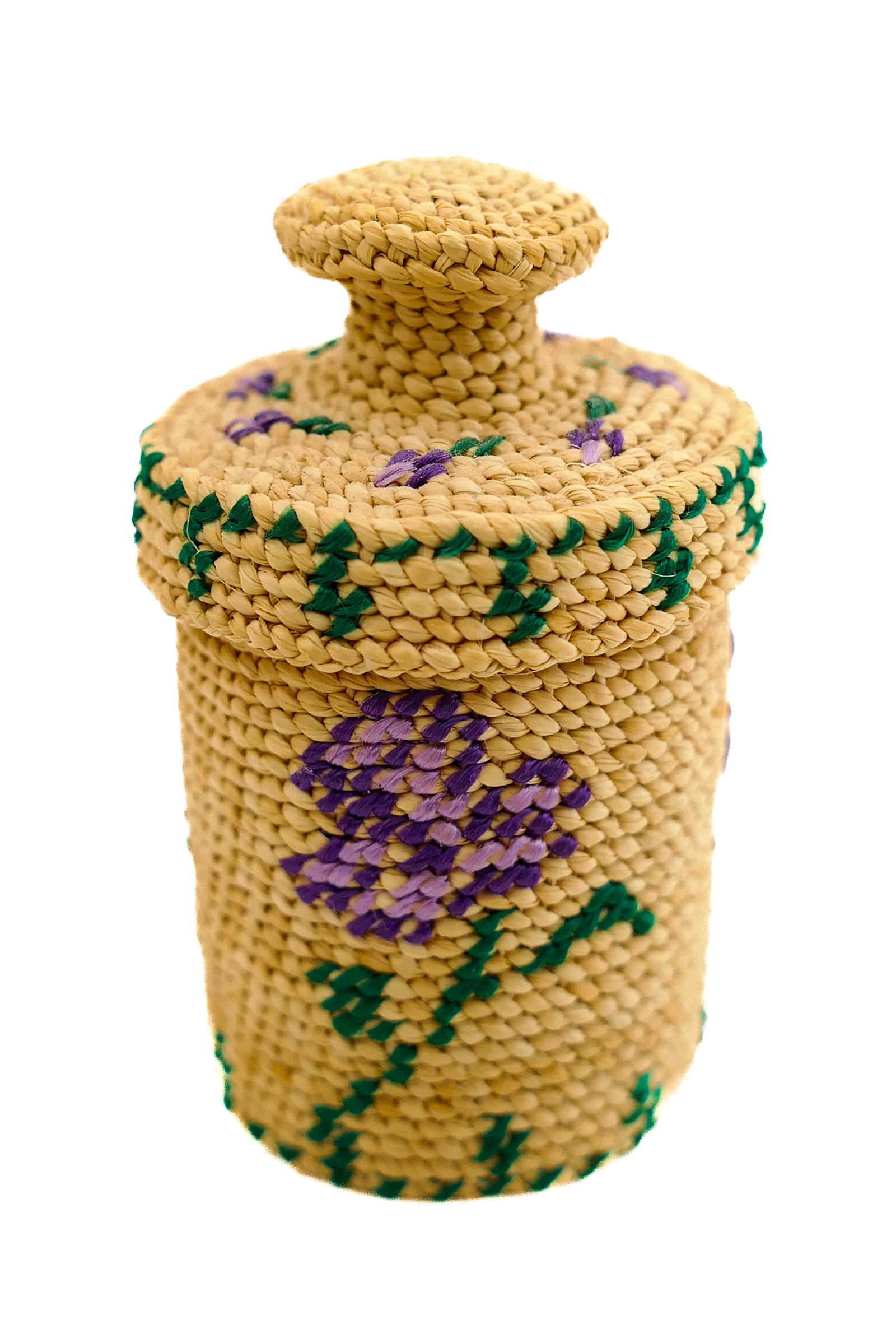 Patsy Rudolph Miniature Aleut Indian Basket (1 of 6)