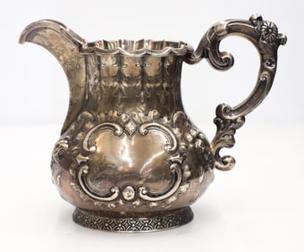 Antique Hyde & Goodrich New Orleans Coin Silver Pitcher