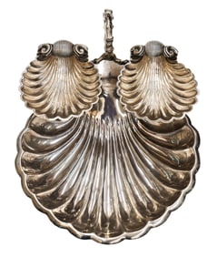 Antique English Sterling Shell Handled Server by Horace Woodward & Co.