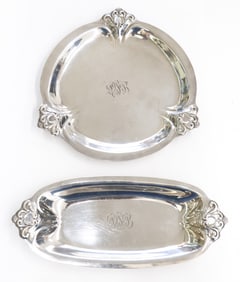 2pc International Royal Danish Sterling Serving Trays