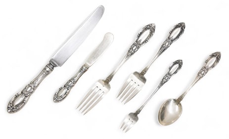 79pc Towle King Richard Sterling Flatware