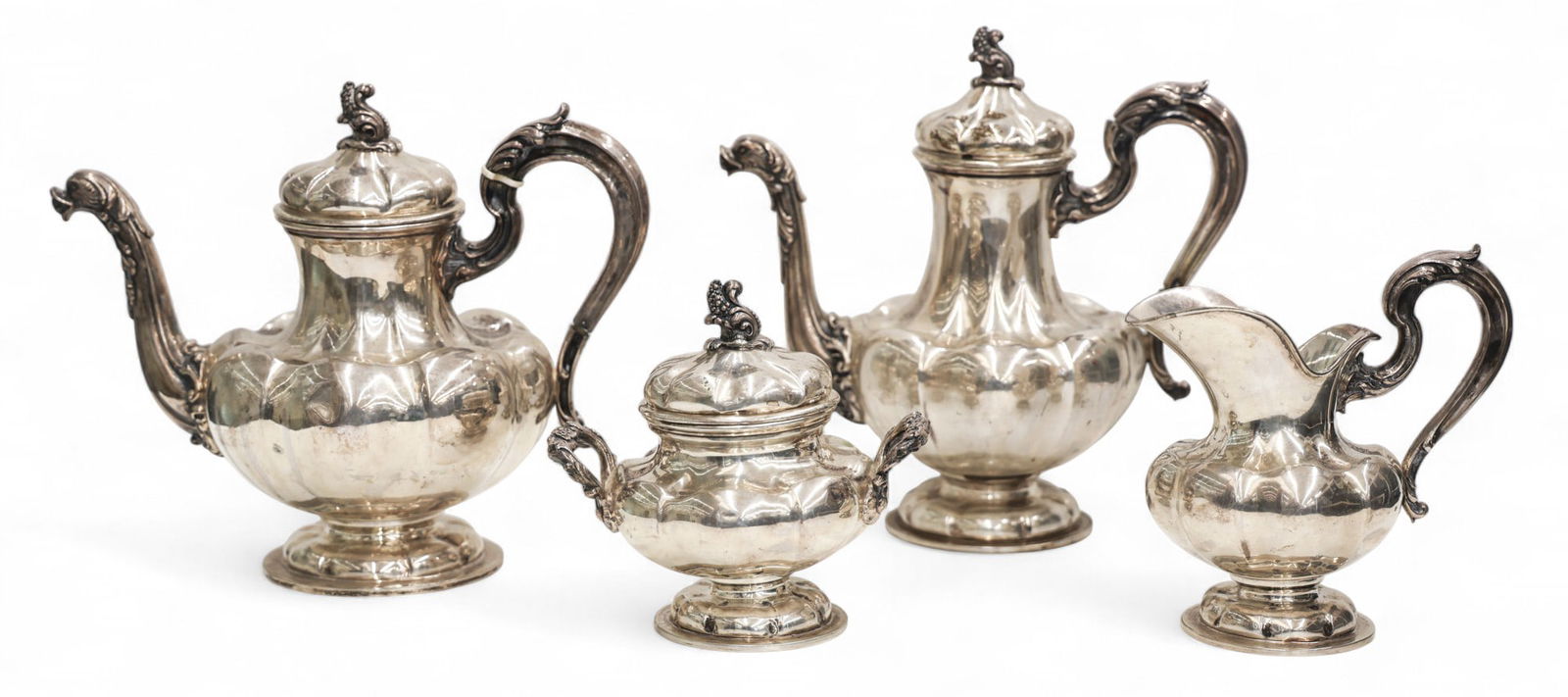 4pc Angeletti Italian 800 Silver Tea and Coffee Service (1 of 3)
