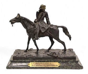 Antique Italian Napoleon Equestrian Bronze Sculpture