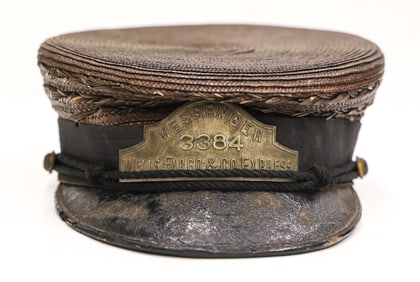 Antique Wells Fargo & Co. Express Messenger Cap