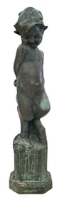 Perna Krick "Child Faun" 1932 Life-Size Bronze Sculpture