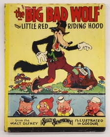 1934 Walt Disney "The Big Bad Wolf" Signed and Inscribed Book