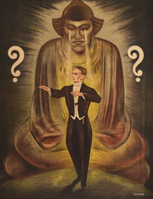 1930's Escher Hypnosis Mind Reader Magic Poster