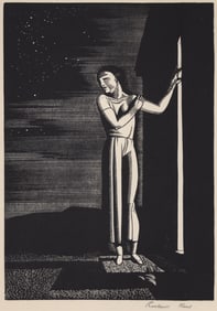 Rockwell Kent "Starry Night" 1933 Wood Engraving