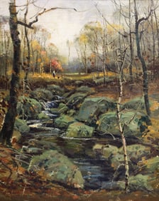 Wayne Morrell "Winter Woodlands" Oil on Board