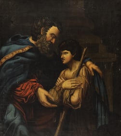 Italian School 18/19th Cent. "Return of the Prodigal Son" Oil on Canvas