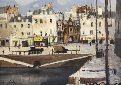 Masuda Makoto "Vieux Paris" Oil on Canvas