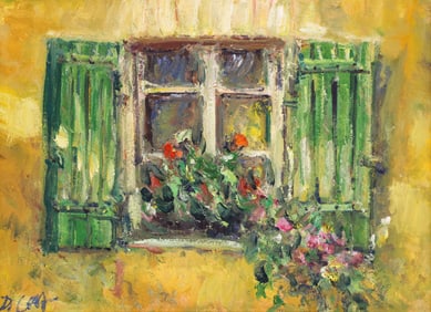 Duane Alt "Une Fenetre dans la Compagne" Oil on Canvas