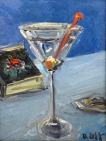 Duane Alt "Le Cocktail" Oil on Canvas