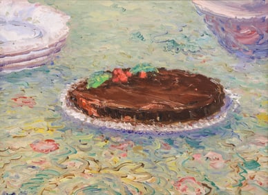 Duane Alt "Le Gateau" (The Cake) Oil on Canvas