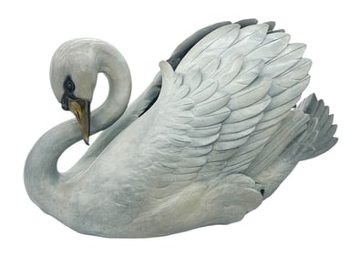 Steve Retzlaff "The Great Swan" 2000 Life-Size Bronze Sculpture