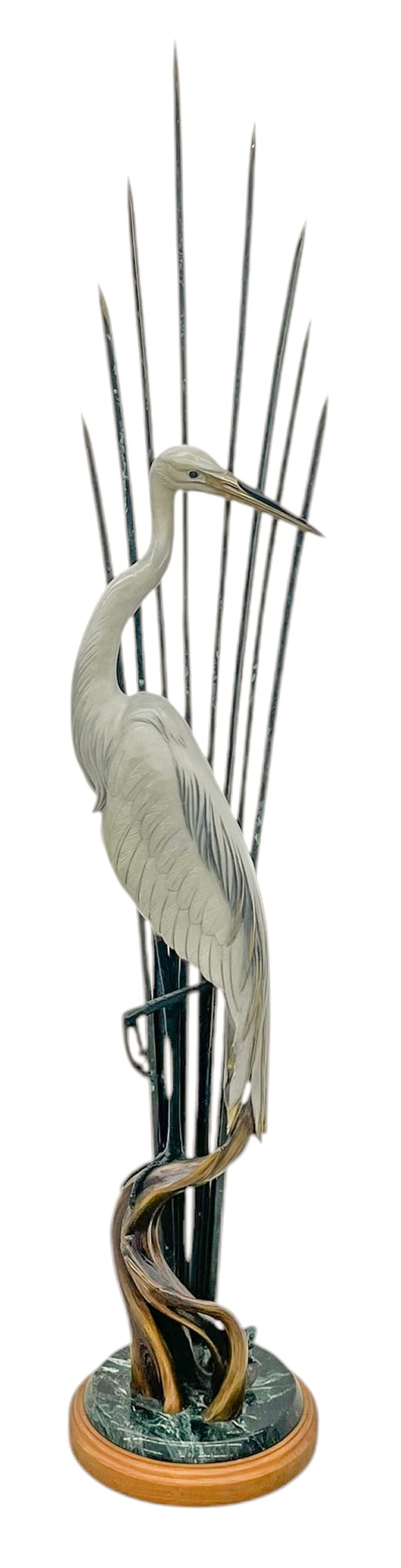 Steve Retzlaff "The Great Egret" 1998 Large Bronze Sculpture (1 of 2)