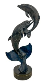Jacques and Mary Regat "Dolphin Song" 1999 Bronze Sculpture