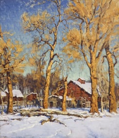 Charles Fritz "In the Company of Cottonwoods" Oil on Canvas