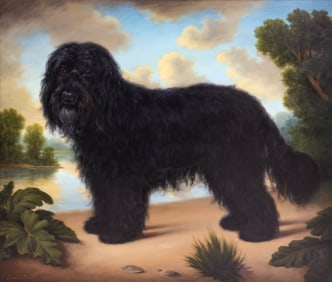 Christine Herman Merrill "Teddy" (Briard Dog) 1993 Oil on Canvas