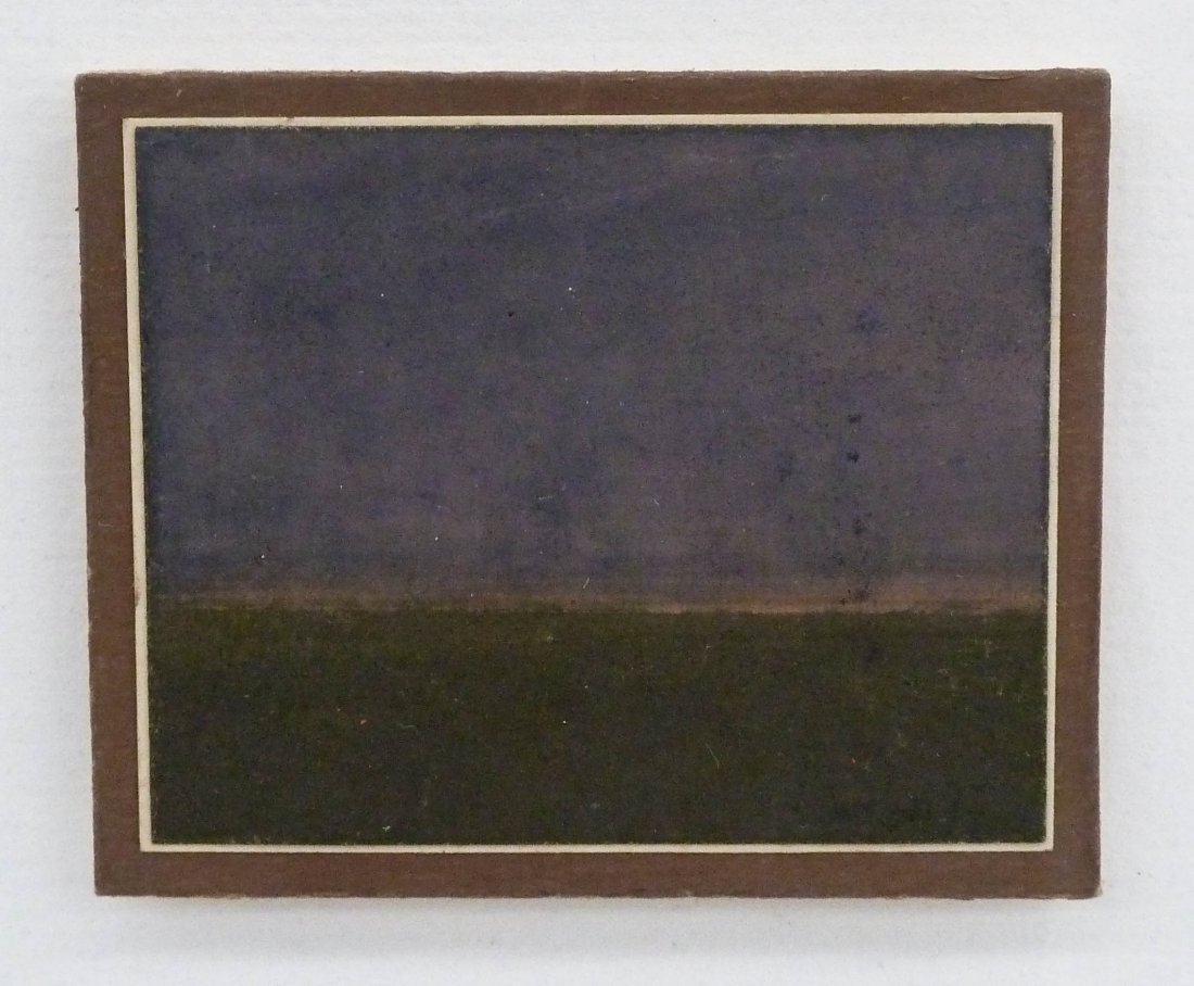 Wesley Wehr (1929-2004 WA) Untitled Landscape Gouache/P: Wesley Wehr (1929-2004 WA) Untitled Landscape Gouache/Paper 1.75''x2.25'' Image. Total framed size of 12.5''x10''. Estate of Pat Fleeson.