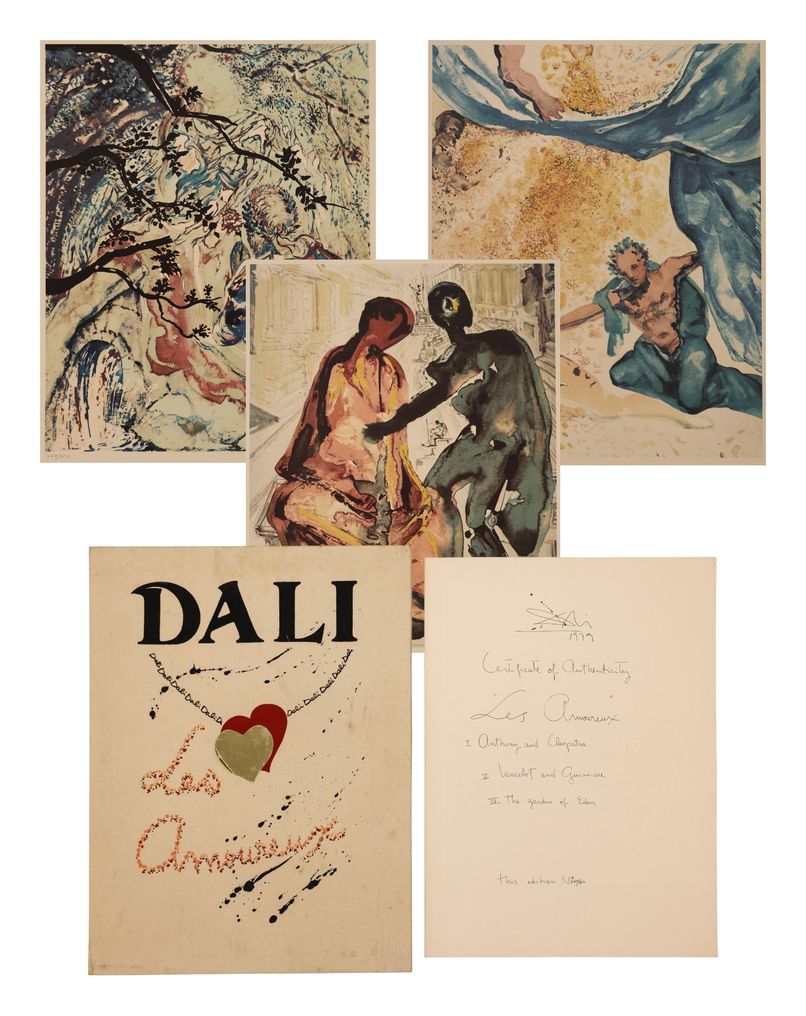 Salvador Dali "Les Amoreaux" 1979 Lithograph Suite (1 of 4)