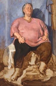 Patricia Watwood "Seated Woman" 1996 Oil on Canvas
