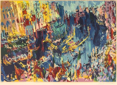 LeRoy Neiman "Regatta of the Gondoliers" (Venice) 1978 Serigraph