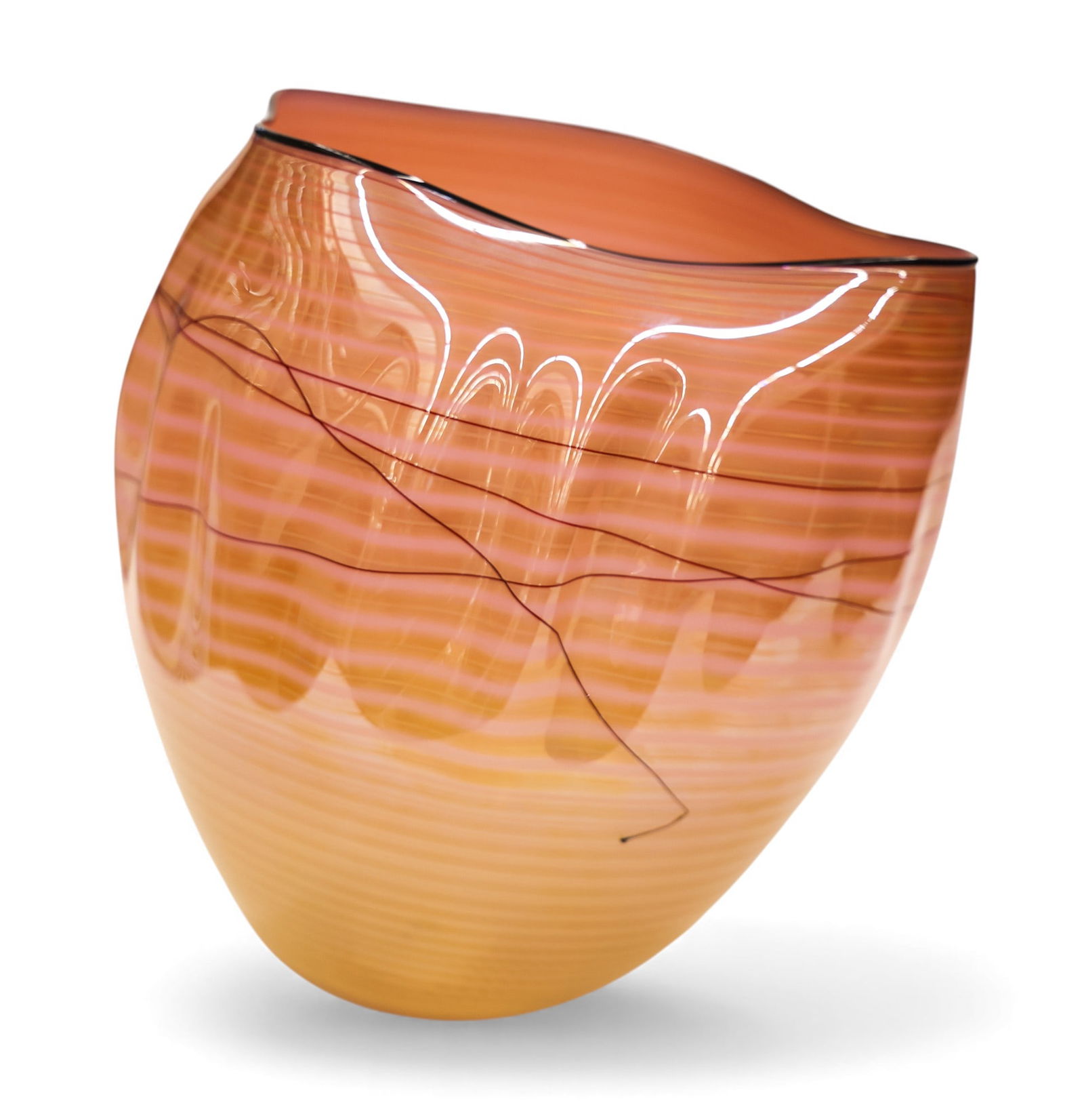 Dale Chihuly "Coral Basket" 1990's Blown Glass (1 of 5)