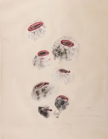 Dale Chihuly "Baskets Drawing" 1989 Mixed Media on Arches