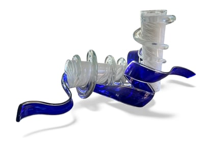 Martin Blank "Spirals and Waves" 1995 Blown Glass Sculpture