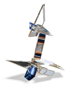 Michael Taylor "Praying Mantis" 1990's Optical Glass Sculpture