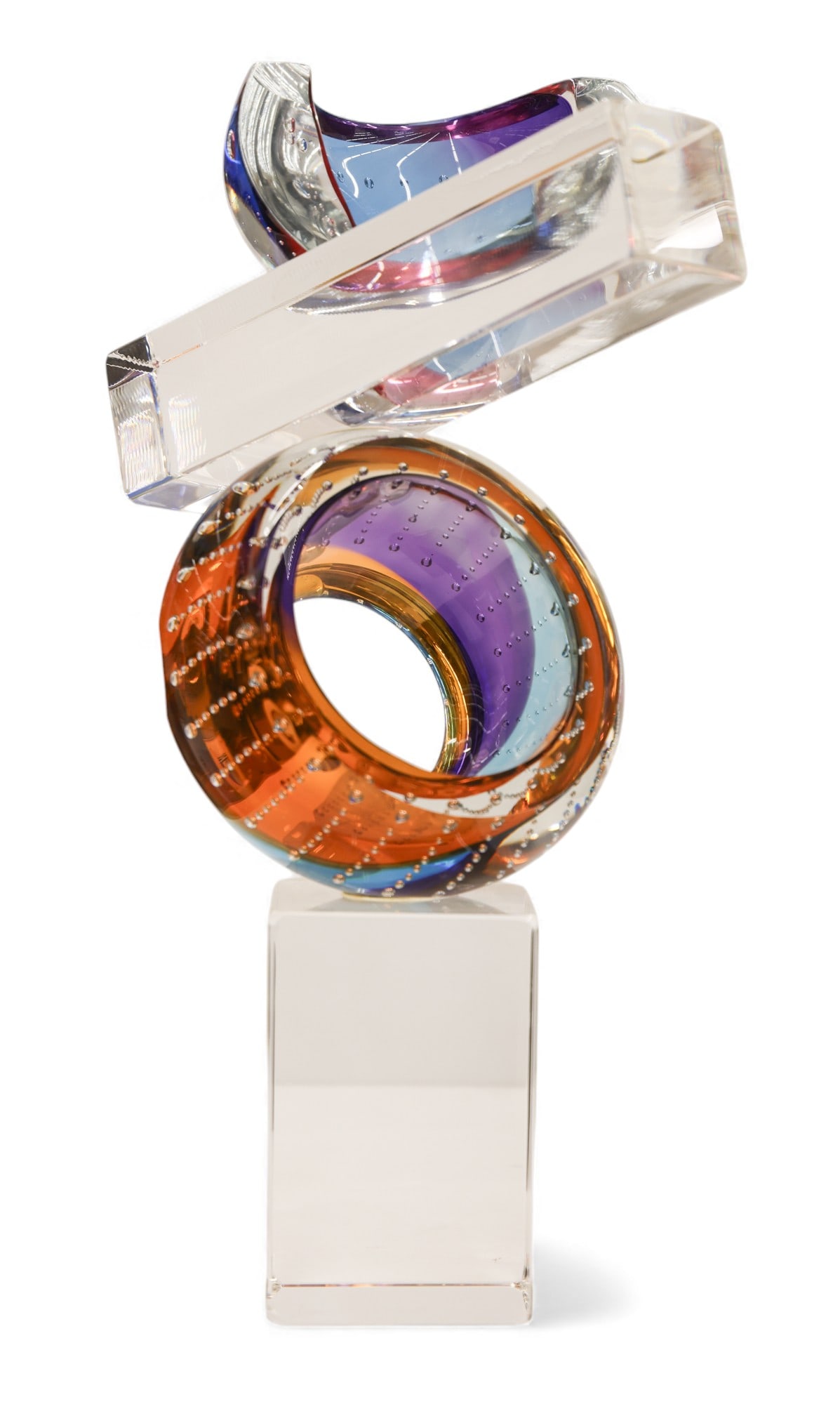 Leon Applebaum "Tango" 1990's Blown Glass Sculpture (1 of 3)