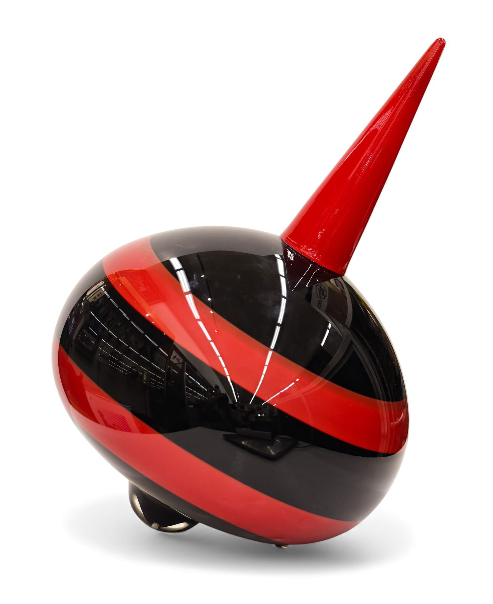 Nancy Callan "Black Flame Buoy" 2005 Blown Glass (1 of 2)