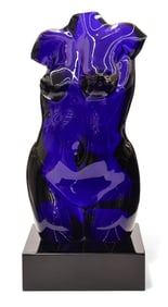 Pino Signoretto "Cobalt Nude" (Torso) Sculpted Glass