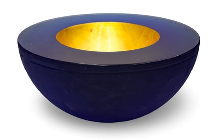John Lewis "Cobalt Bowl" 1991 Cast Glass