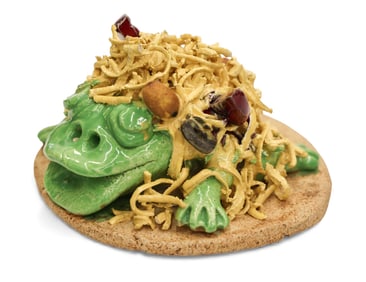 David Gilhooly "Frog Tostada" 1981 Glazed Ceramic