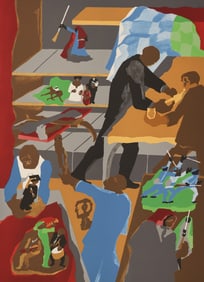 Jacob Lawrence ''Memorabilia'' 1990 Color Lithograph on Arches