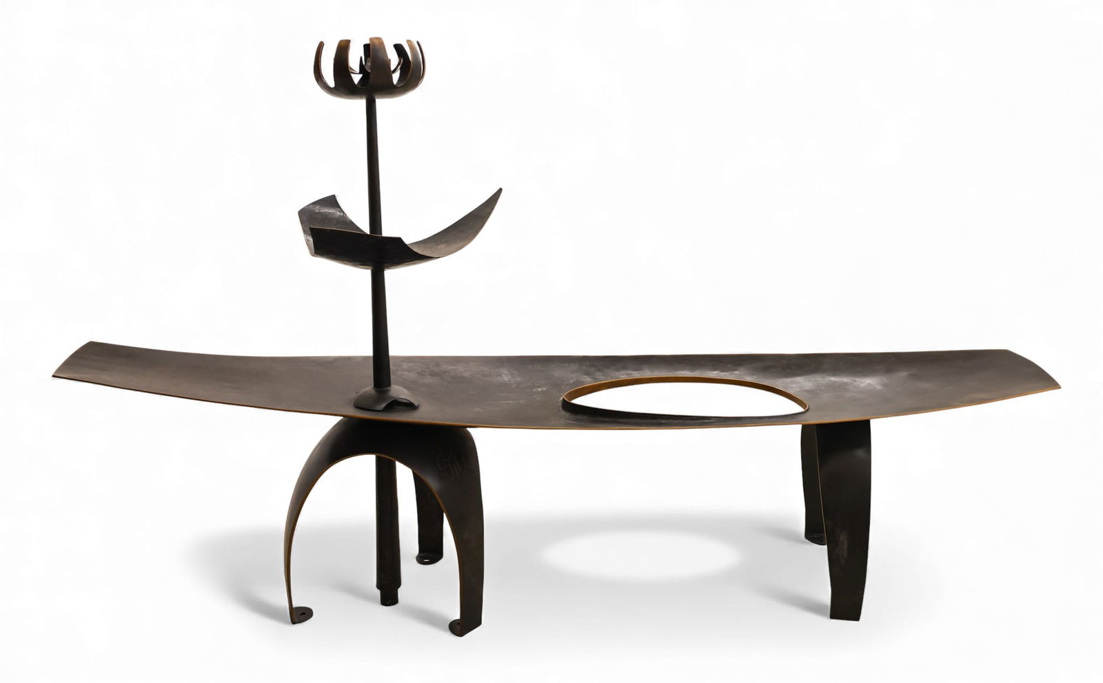 George Tsutakawa "The Lloyd Center Fountain" (Horizontal) 1960-61 Bronze: George Tsutakawa (1910-1997 Washington) "The Lloyd Center Fountain" (Horizontal) 1960-61 Hand Fabricated Bronze 5'x8.5'x2.2'. This is one of two highly important bronze fountains commissioned for the