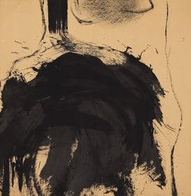 Frank Okada "Drawing #40" (Abstract) 1965 Sumi Ink on Paper