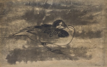 Morris Graves "Preening Duck" 1953 Offset Lithograph