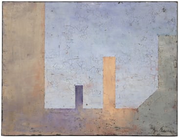 Joseph Goldberg "Pillars" 1995 Encaustic on Linen