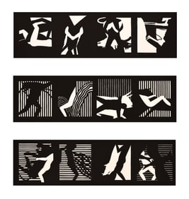 Michael Spafford "The 12 Labors of Hercules" (Triptych) 1987 Woodblock