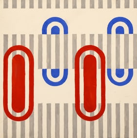 Wendell Brazeau "Strabismic Painting #2" Acrylic on Board