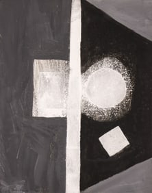 Margaret Tomkins "Choice" 1981 Acrylic and Silver Ink
