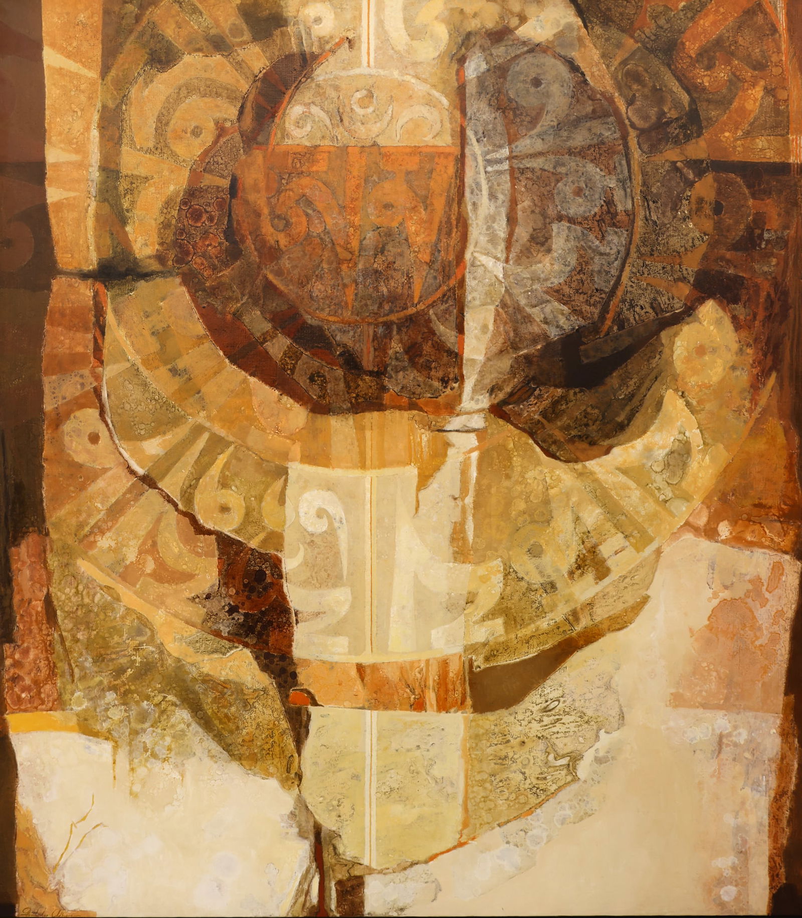 Kathleen Gemberling Adkison "Time Script" 1982 Oil on Canvas (1 of 4)