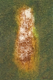 Wesley Wehr "Totem Figure" 1976 Mixed Media Monotype on Paper