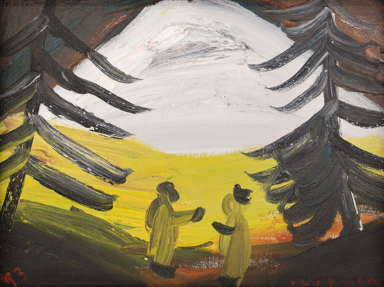 Jay Steensma "Mt. Rainier Meeting" 1993 Oil on Canvas (1 of 2)