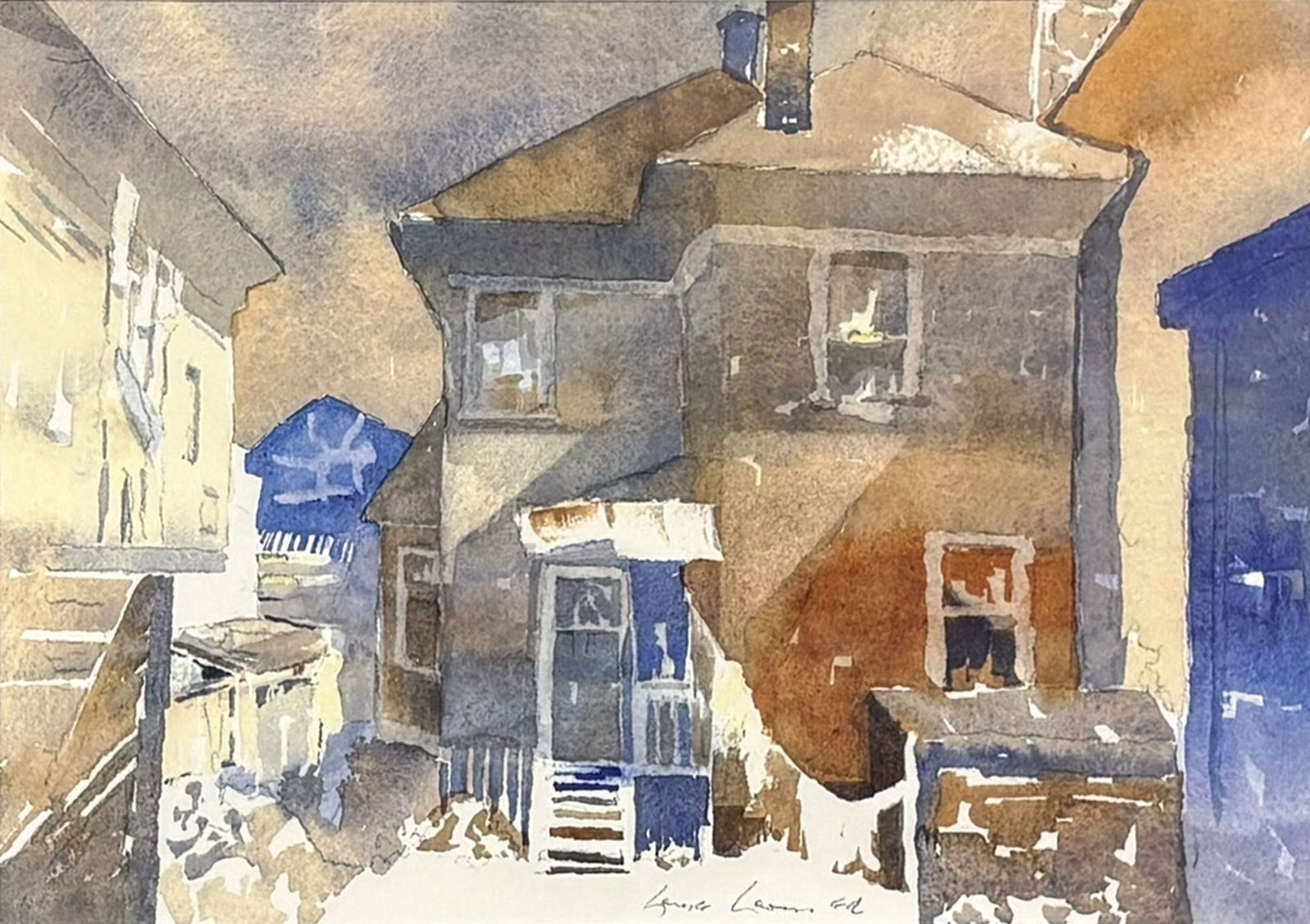 Lorne Loomer "1888 West Georgia Street" 1997 Watercolor on Paper (1 of 2)