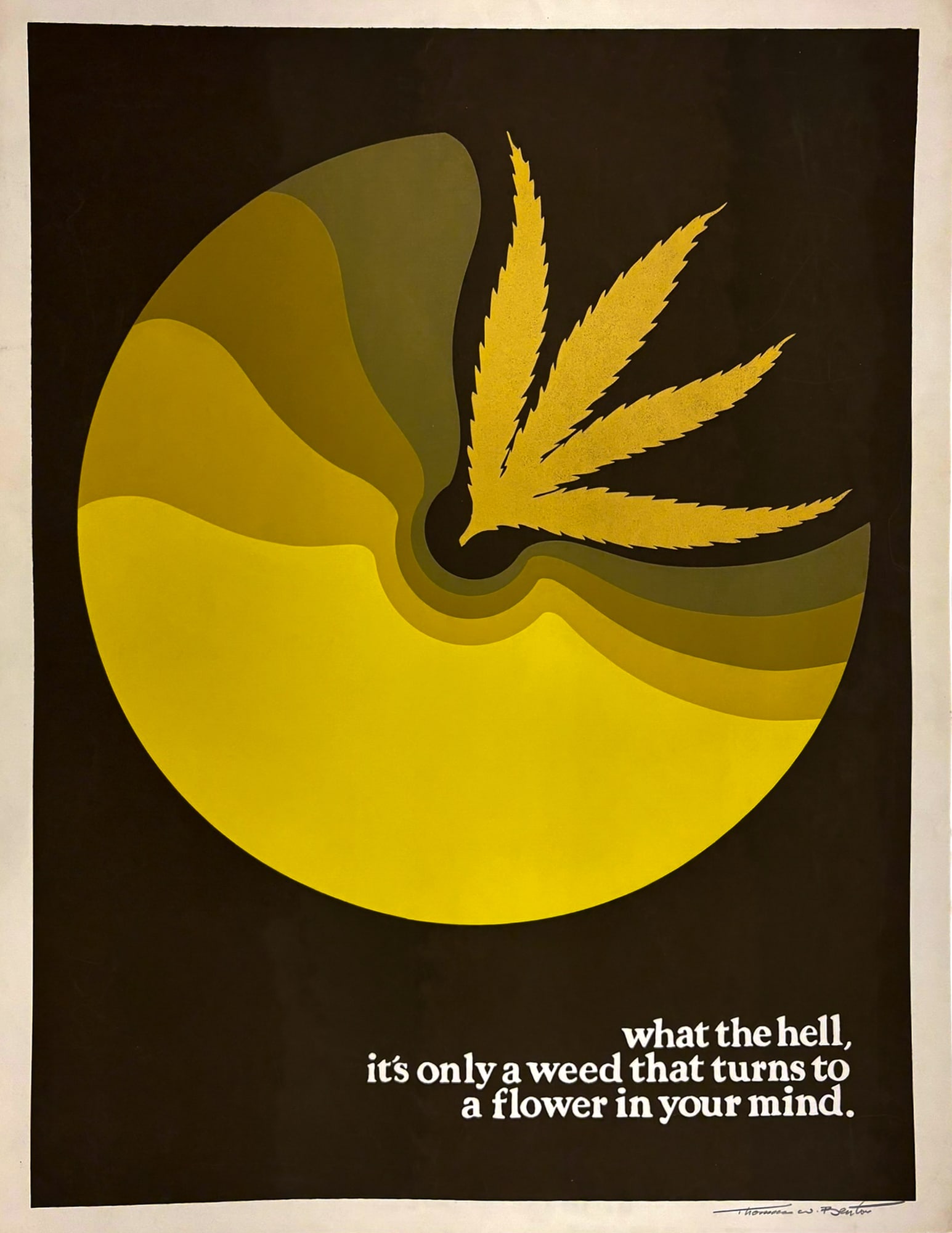 Thomas W. Benton "It's Just Weed" 1970 Lithograph (1 of 2)